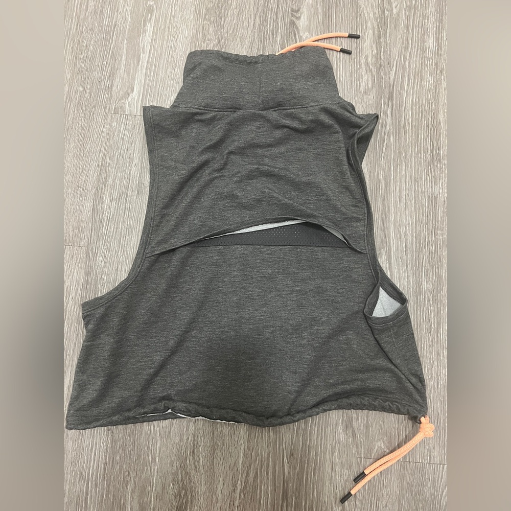 Under Armour Women's Charcoal Tank Top with Orange Accents - Picture 4 of 7